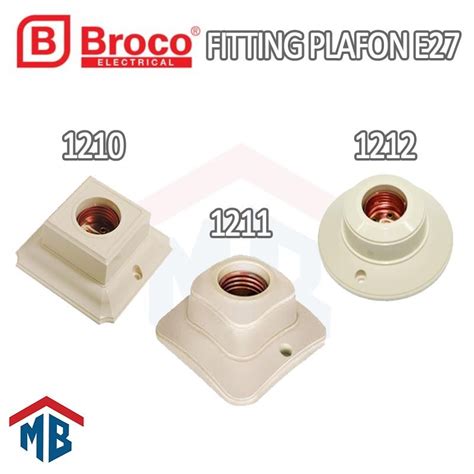 Jual Fitting BROCO Rumah Lampu BROCO Fitting Persegi Bulat BROCO