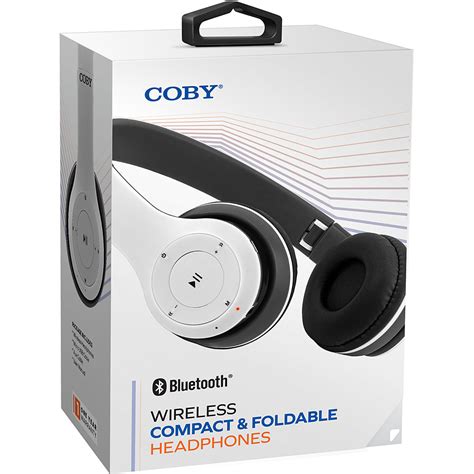 Coby Wireless Compact And Foldable Headphones White Fesco Distributors