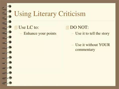 Ppt Using Literary Criticism Powerpoint Presentation Free Download Id 5571070