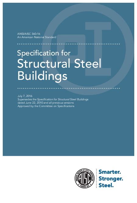 Pdf Specification For Structural Steel Buildings Supersedes The