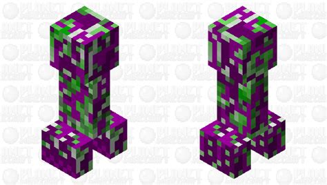 Purple Corrupted Creeper Minecraft Mob Skin