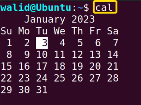 The Cal Command In Linux Practical Examples