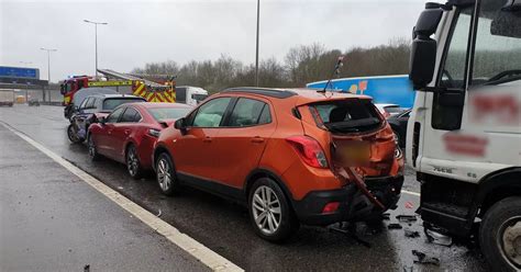 Two People Taken To Hospital After Two Lorries And Three Cars Crash On