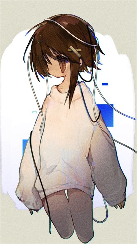 Iwakura Lain Serial Experiments Lain Drawn By Uchuunin Danbooru