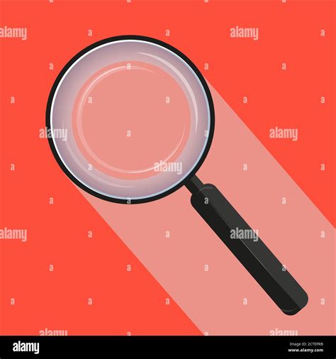 Magnifying Glass Vector Illustration On A Orange Background Stock Vector Image And Art Alamy