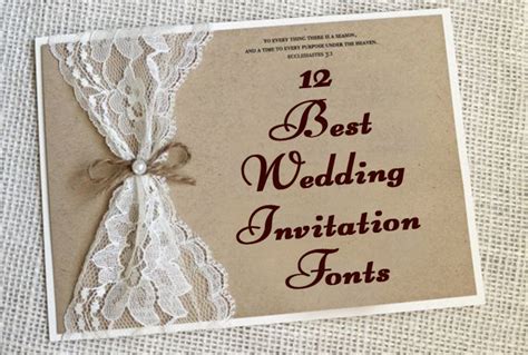 Best Wedding Invitation Fonts - 12 Card Design Samples