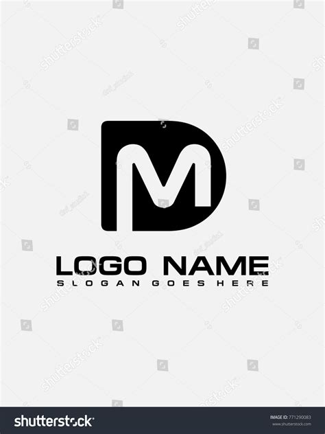 Initial Letter D M Logo Template Stock Vector Royalty Free 771290083