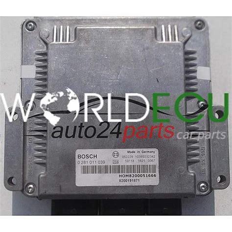 MotorsteuergerÄt Ecu SteuergerÄt Renault Kangoo 19 Dci Bosch 0 281 011