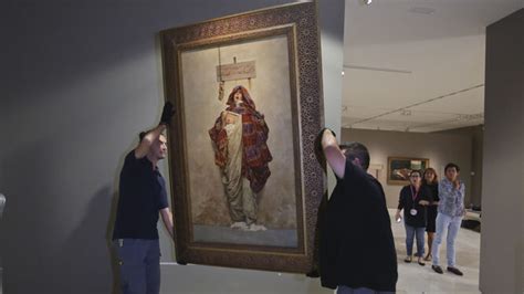 Fotos del montaje de la nueva exposición del Museo Carmen Thyssen de Málaga