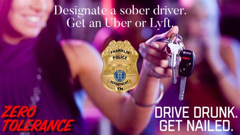 Franklin Police Announce Zero Tolerance Dui Detection And Enforcement