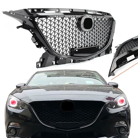 For Mazda 3 Axela GT BM BN 2014 2015 2016 Front Upper Grille Honeycomb