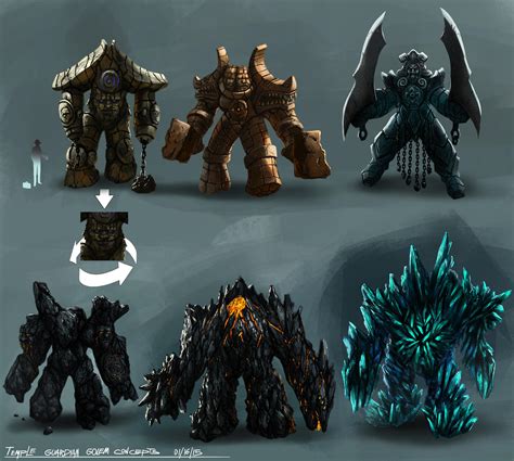 Temple Guardian Golem concept art by Dkundzinsh on DeviantArt