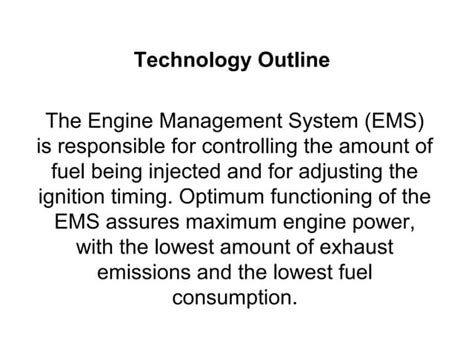 Engine Management System Ppt