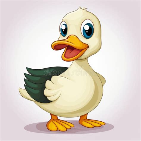 Ilustraci N Vectorial Del Pato De Dibujos Animados Lindo Stock De