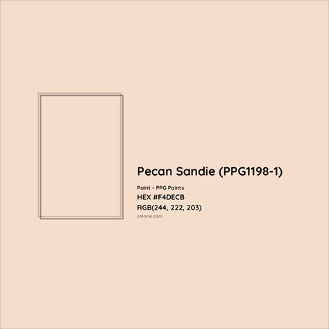 PPG Paints Pecan Sandie (PPG1198-1) Paint color codes, similar paints ...