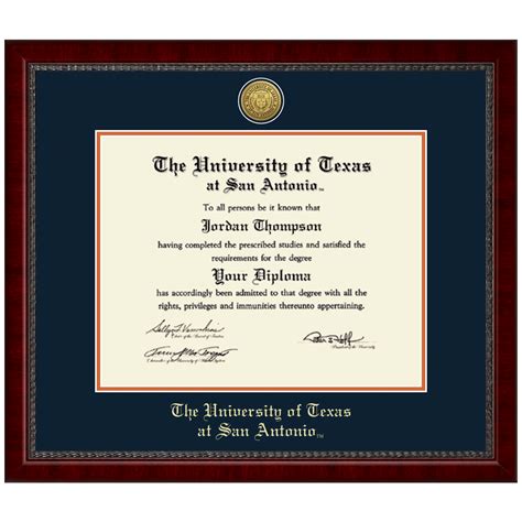 Gold Engraved Medallion Diploma Frame In Sutton The University Of Texas