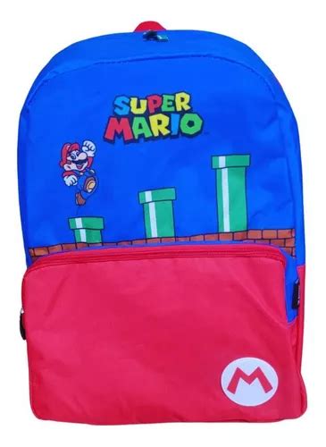 Mochila De Costas Super Mario Azul Luxcel Parcelamento Sem Juros