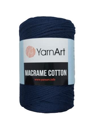 Sznurek Do Makramy Pleciony Yarnart Macrame Cotton Granatowy Nr