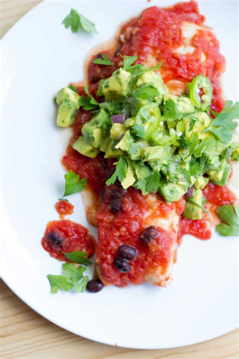 Black Bean Enchiladas With Spicy Roasted Tomato Sauce