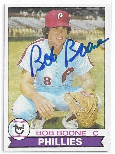 Bob Boone Autographed Signed Topps Baseball Card Philadelphia