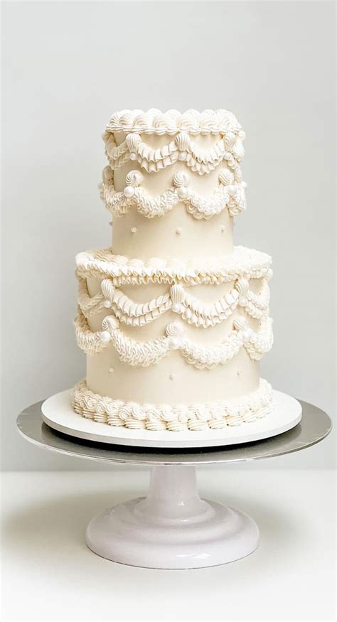 50 Cute Vintage Style Cake Delight Ideas White Wedding Cake