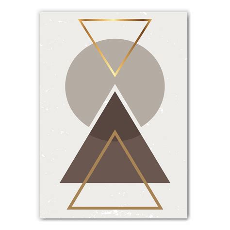 Neutral Geometric Shapes Art Print - Free Delivery | Saffa Designs