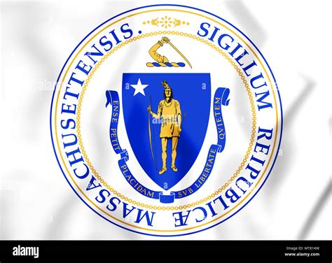 3d State Seal Of Massachusetts Usa 3d Illustration Stock Photo Alamy