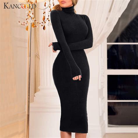 Buy Kancoold Dress Fashion Womens Long Dress High Neck