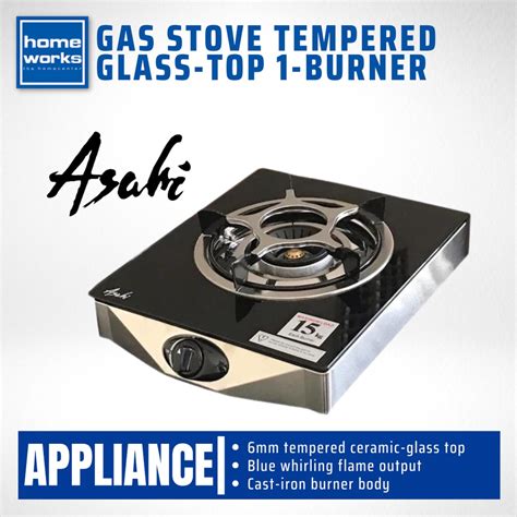 Asahi Gas Stove Tempered Glass Top Burner Gs Shopee Philippines