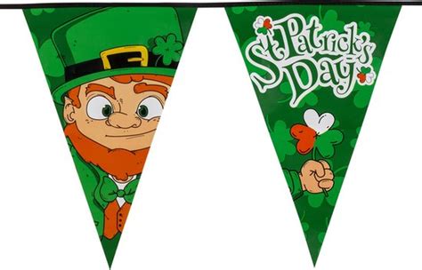 St Patricks Day Vlaggenlijn Slinger Meter Ierland Thema Vlaggetjes