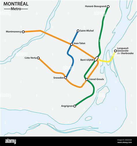 Mapa Del Metro De Montreal Imágenes Recortadas De Stock Alamy