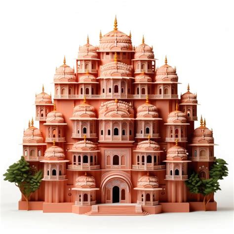 Premium Photo Hawa Mahal India With D Craft And Isolated Background