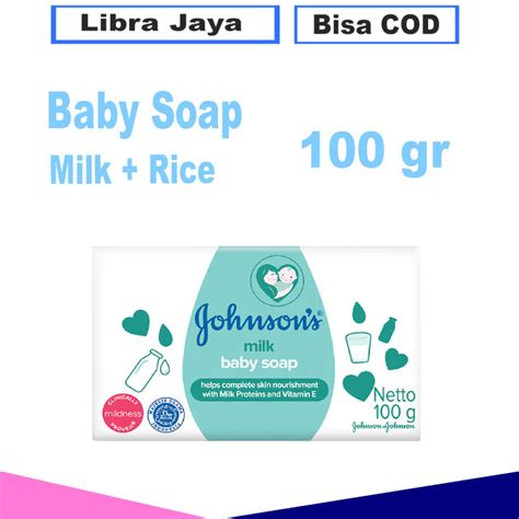 Johnsons Baby Soap Bar Milk 100 Gr Sabun Batang Bayi Libra Jaya