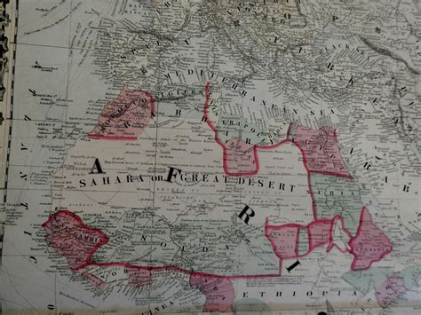 African Continent St Helenas Island 1862 Johnson Ward Large Map Scarce Issue 1862 Map