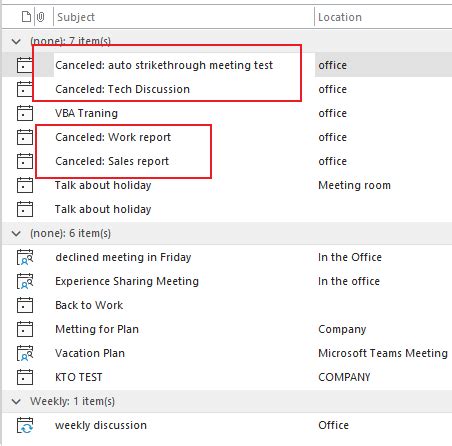 How To Auto Strikethrough Canceled Meetings In Outlook