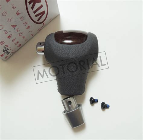 Leather Gear Shift Lever Knob Gray For Hyundai Entourage Ebay