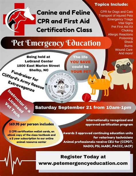 Canine and Feline CPR and First Aid Certification Class – Clifford's ...