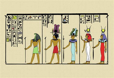 Horus, Ras, Isis and Ra-Ta Painting by John Gardner Wilkinson - Pixels