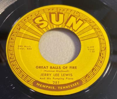 Sun Jerry Lee Lewis Great Balls Of Fire You Win Again Rockabilly