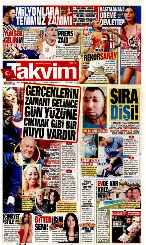 Takvim Gazetesi Man Eti Ger Ek G Ndem