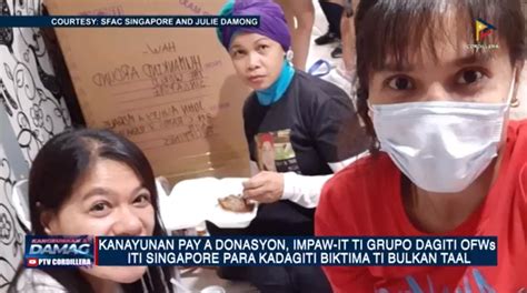 Kanayunan Pay A Donasyon Impaw It Ti Grupo Dagiti Ofws Iti Singapore