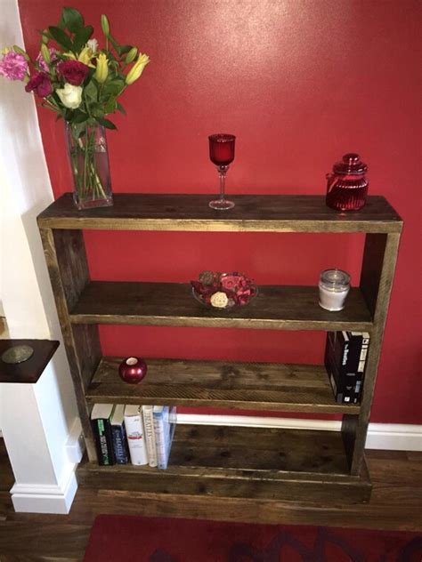 Handmade Reclaimed Solid Wood Scaffold Plank Bookcase Shelf