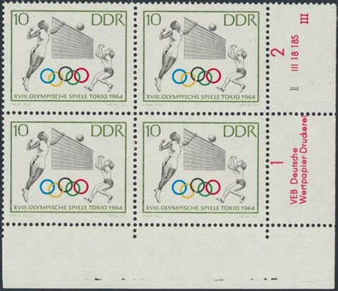 Ddr Dv Pf Olympische Sommerspiele Druckvermerk Formnummer