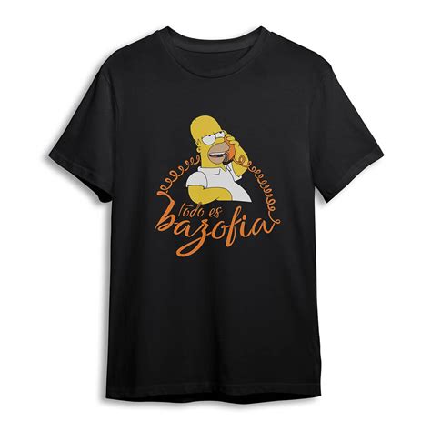 Playera Negra Todo Es Una Bazofia Homero Simpson Hecho En M Xico