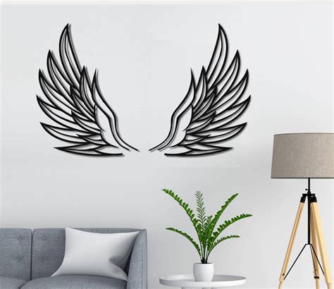 Wings Wall Decoration Wooden Wings Home Decoration Office | Etsy