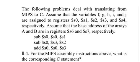 Solved The Following Problems Deal With Translating From Chegg