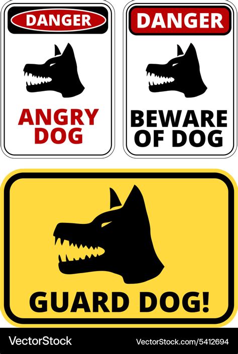 Beware Of Dog Royalty Free Vector Image Vectorstock