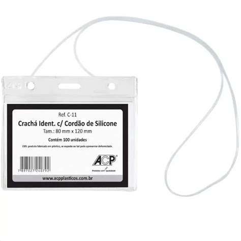 Crach Identificador Horizontal C Cord O Silicone Acp Lupel