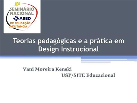 PPT Teorias pedagógicas e a prática em Design Instrucional PowerPoint