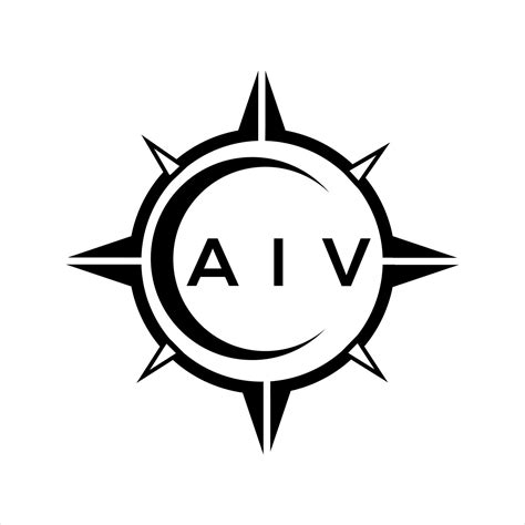 AIV abstract monogram shield logo design on white background. AIV ...